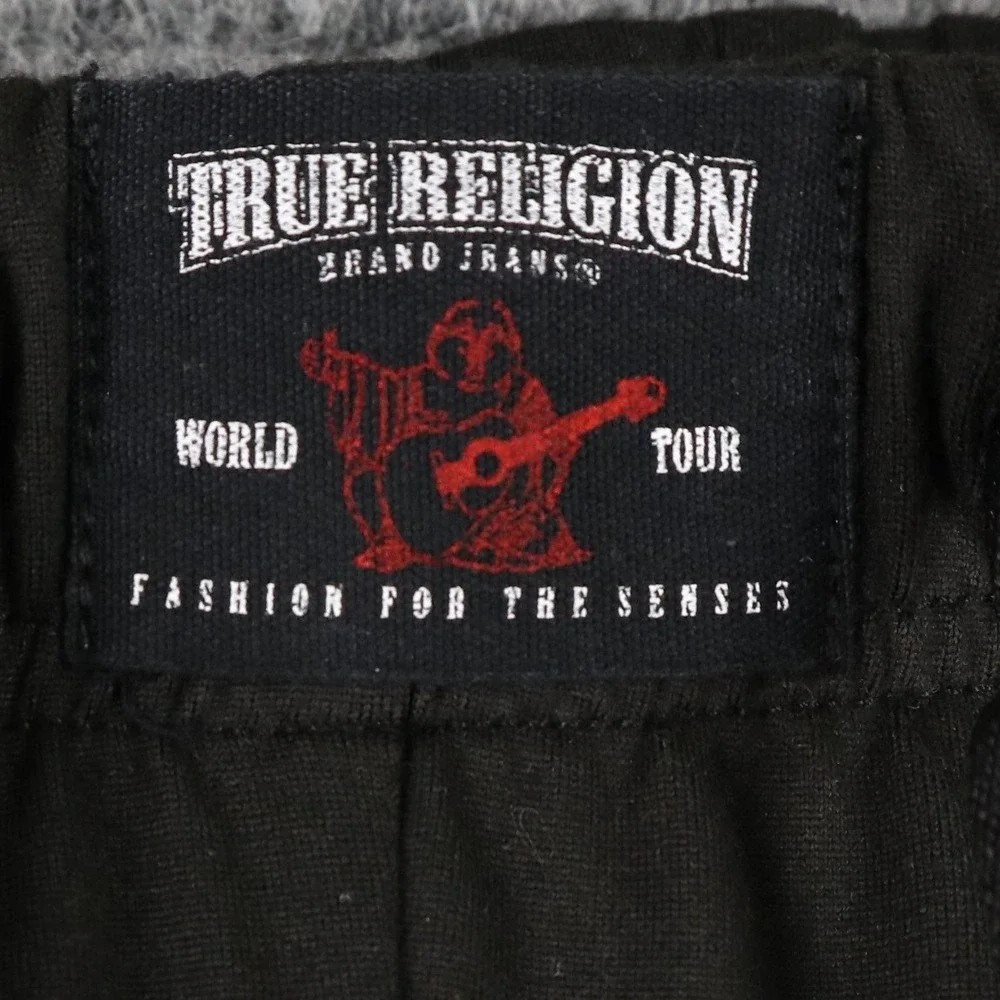 True Religion Loungewear Jogger Sweatpants Mens XL Black Stretch Athletic Pants